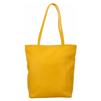 Luxusní dámská kožená kabelka Jane, žlutá