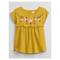 Žlutá holčičí košile embed woven top