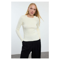 Trendyol Stone Basic Crew Neck Knitwear Sweater