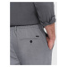 Men's chino pants with elastic waistband - gray V2 OM-PACP-0157