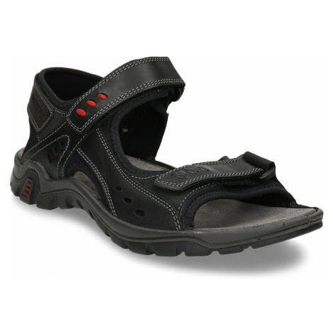 Černé pánské kožené sandály