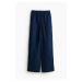 H & M - Natahovací kalhoty z lněné směsi - modrá