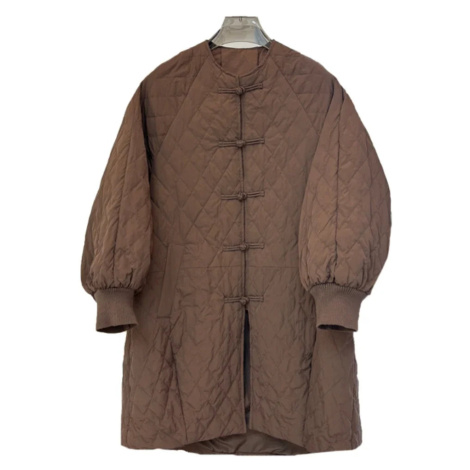 Dlouhá dámská péřová bunda s kapucí