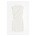 H & M - Řasené žerzejové šaty - béžová