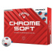 Callaway Chrome Soft 2024 White Golf Balls Red/Blue TruTrack
