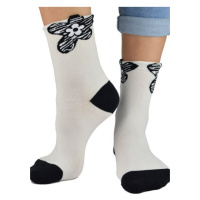 Noviti SB 048 G 02 květina bílé Dámské ponožky