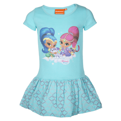 Shimmer-Shine - licence Dívčí šaty - Shimmer-Shine 640-038, tyrkysová Barva: Tyrkysová