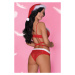 Erotické body + vánoční čepice santa Minerva LC 90340