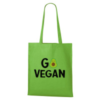 DOBRÝ TRIKO Bavlněná taška s potiskem Go vegan Barva: Apple green