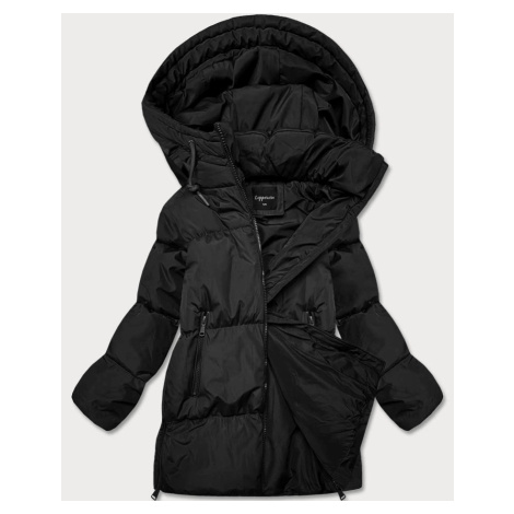 Černá dámská zimní bunda typu puffer (ad6076)