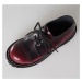 boty kožené dámské - - STEEL - 101/102 Red Black-Burgund