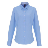 Premier Workwear Dámská košile oxford s dlouhým rukávem PR338 Oxford Blue -ca. Pantone 7453