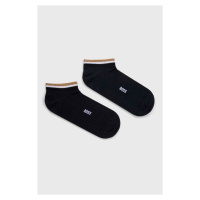 Ponožky BOSS 2-pack pánské, tmavomodrá barva