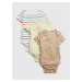 GAP Baby bavlněná body Brannan, 3ks - unisex