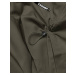 Tenký dámský přehoz přes oblečení v khaki barvě s kapucí (B8118-11)