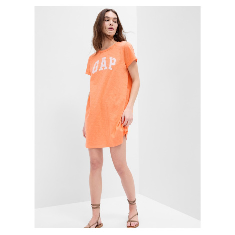 Oranžové dámské tričkové šaty GAP