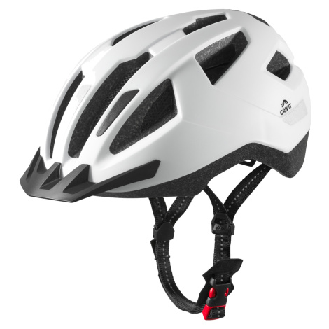 Crivit Dámská / Pánská cyklistická helma s koncovým světlem (bílá)