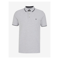 Šedé žíhané polo tričko Jack & Jones Paulos