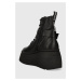 Kožené kotníkové boty Steve Madden Pinaco dámské, černá barva, na klínku, lehce zateplené, SM110