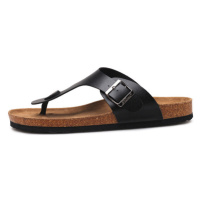 Pánské korkové sandály letní pantofle s koženým páskem