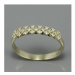 Zlatý prsten s drobnými zirkony 2059