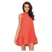 A-line dress with ruffles and bare shoulders
