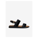 Černé dámské sandály s koženými detaily Geox