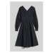 Šaty karl lagerfeld zip front shirt dress černá