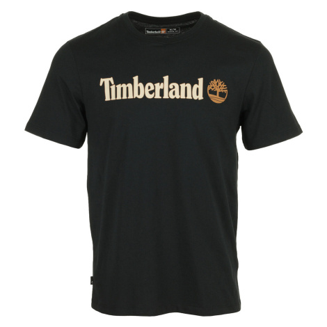 Timberland Linear Logo Short Sleeve Černá