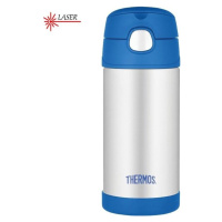 THERMOS Dětská termoska s brčkem - modrá 0,355