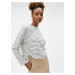 Koton Crop Sweatshirt Crew Neck Long Sleeve with Gatherings at the Sides.