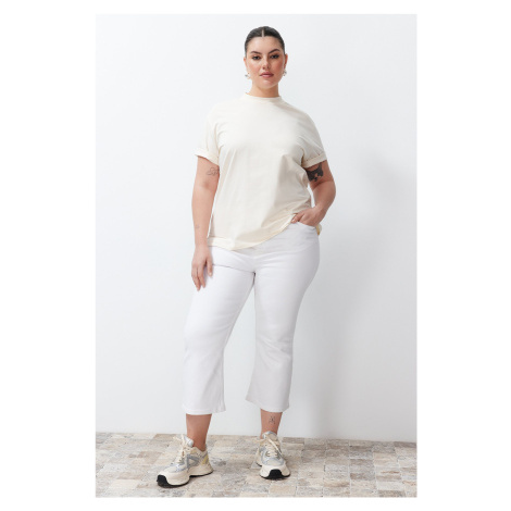 Trendyol Curve White Spanish Leg Jeans