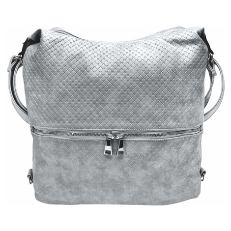 Velký světle šedý kabelko-batoh 2v1 s praktickou kapsou Lilly Tapple