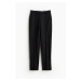 H & M - Elegantní kalhoty z lněné směsi - černá