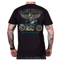 Triko BLACK HEART Blue Chopper černá