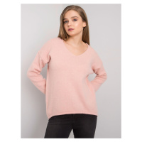 Světle růžový nadměrný svetr