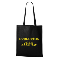 DOBRÝ TRIKO Bavlněná taška s potiskem Evoluce alkohol Barva: Černá