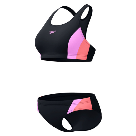 Speedo colourblock splice 2pc 2.0 neon violet s - uk32