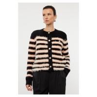 Trendyol Black Soft Textured Knitwear Cardigan