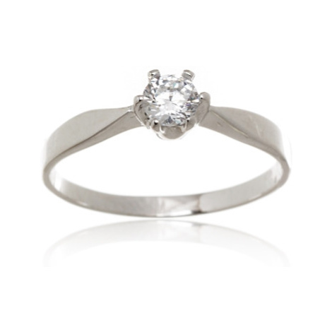 Dámský prsten z bílého zlata s čirým zirkonem PR0524F + DÁREK ZDARMA Ego Fashion