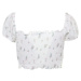 jiná značka NA-KD "Puff Sleeve Wrap Top" tričko< Barva: Bílá, Mezinárodní