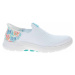 Skechers Go Walk 6 - Tropical Bay white-turquoise Bílá