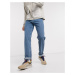 ASOS DESIGN original fit jeans in flat wash blue