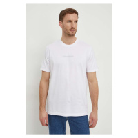 Bavlněné tričko Paul&Shark bílá barva, s potiskem, 24411069