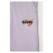 Dětské bavlněné tepláky Guess fialová barva, s aplikací