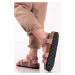 Starorůžové kožené sandály Kumba SFB