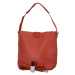 Stylová dámská koženková kabelka s výraznými barvami Siriaj,  červenooranžová