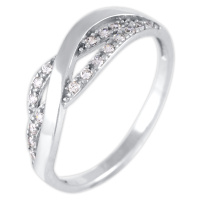 Brilio Silver Okouzlující stříbrný prsten se zirkony 426 001 00504 04 53 mm