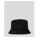 Klobouk karl lagerfeld k/logo beach terry bucket hat černá