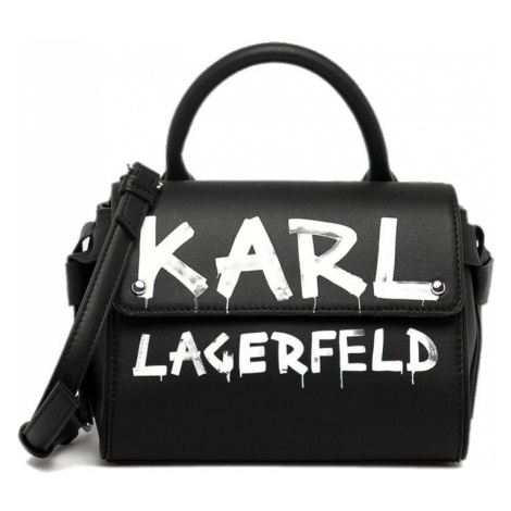 Černá kožená kabelka - KARL LAGERFELD